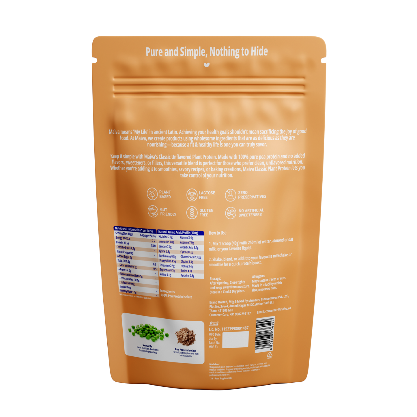 Classic Unflavoured Plant Protein