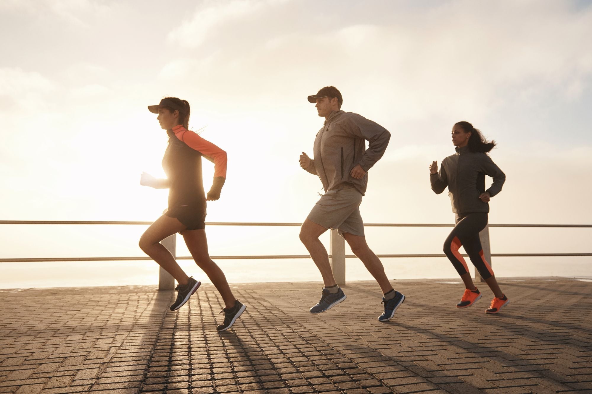 Man and woman with athletic physique