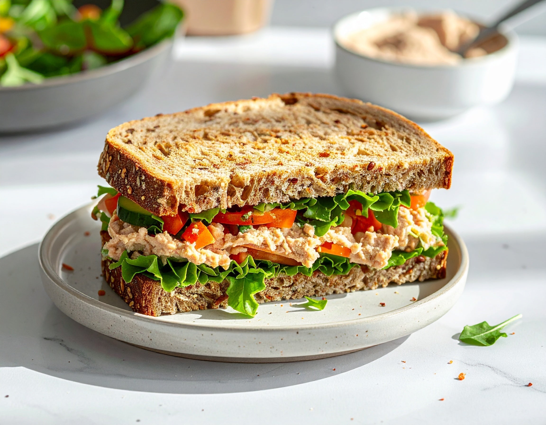 High-Protein Russian Salad Sandwich