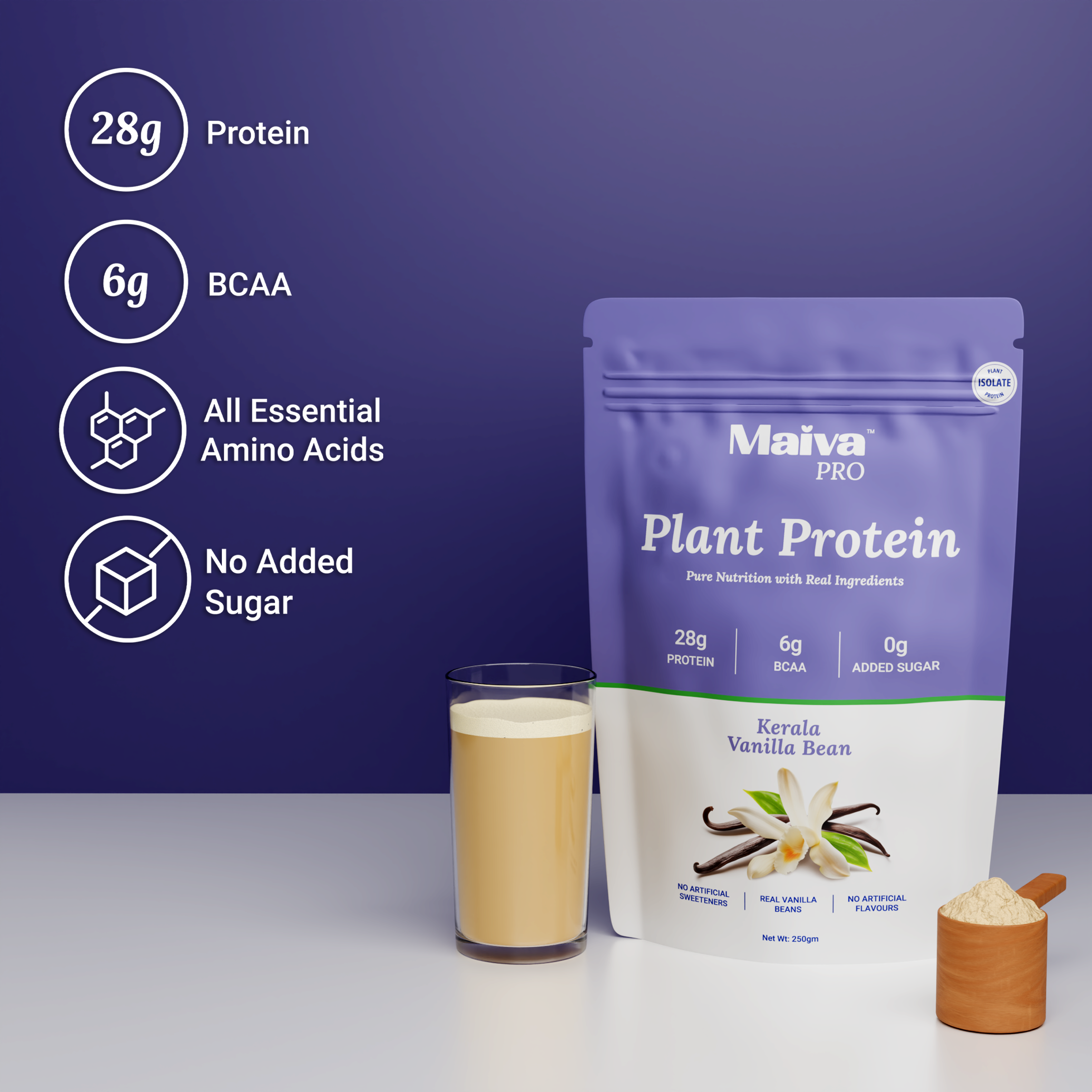  Plant Protein Powder -  Kerala Vanilla Bean (value pack) - usp