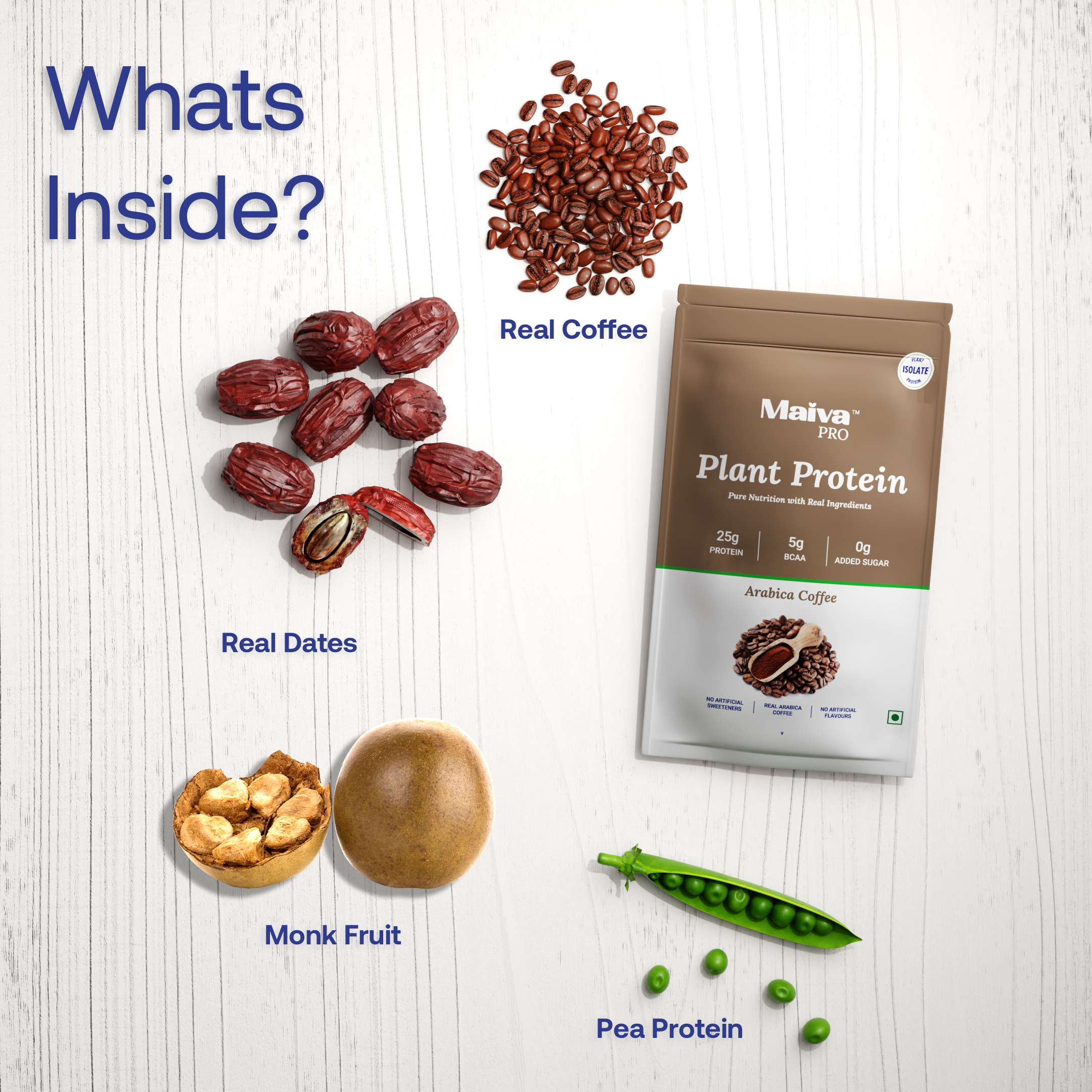  Plant Protein Powder -  Arabica Coffee (value pack) - ingredients 