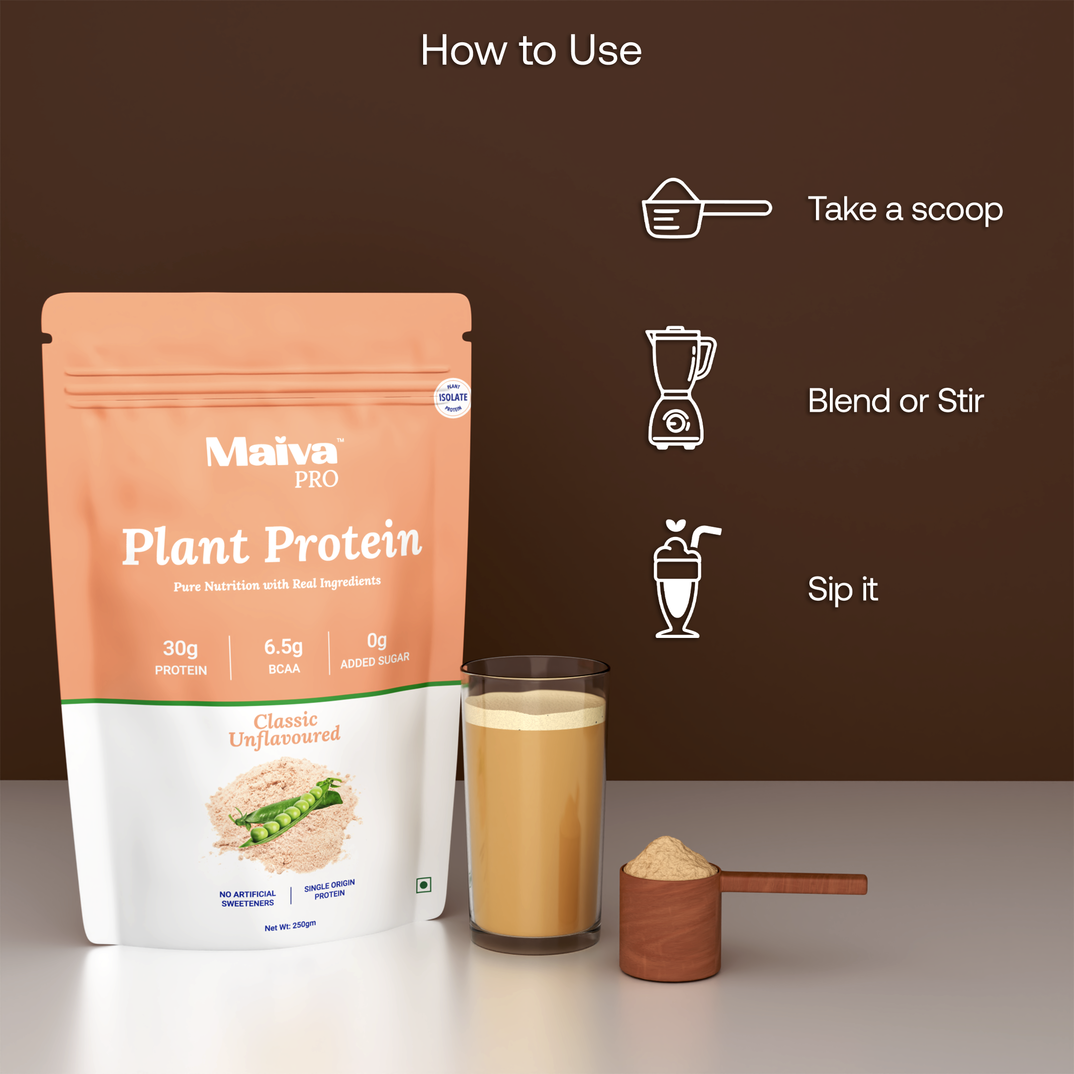 Plant Protein Powder -  Classic Unflavoured (value pack) - how to use