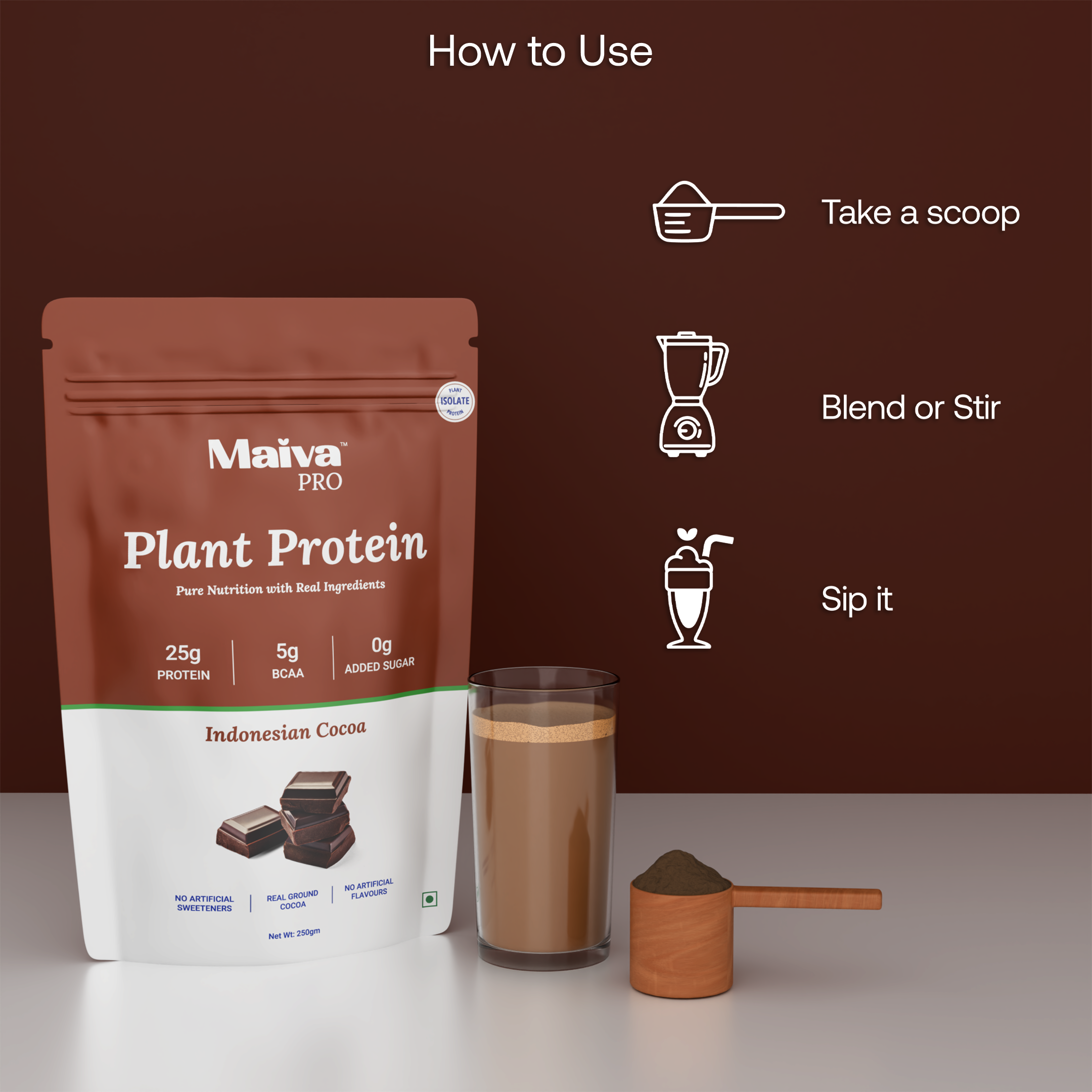  Plant Protein Powder -  Indonesian Cocoa (value pack) - how to use