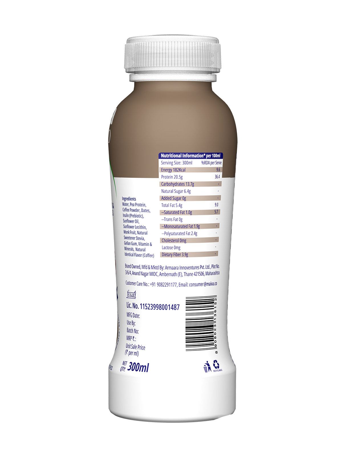  Protein Drink -  Coffee (value pack) - back image